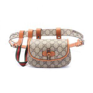 Gucci Waist Bag Mini Beige Brown